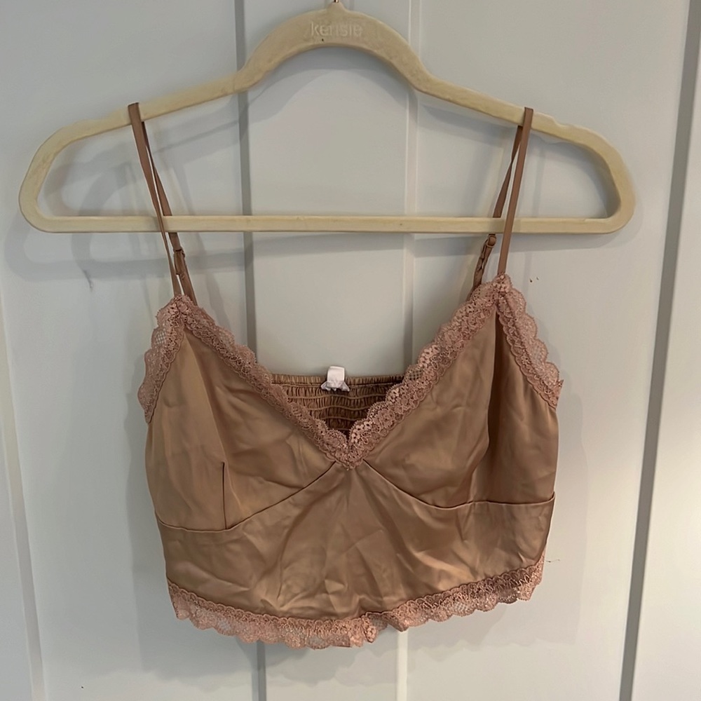 Champagne color crop top